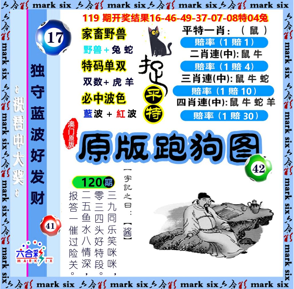 原版跑狗图 第120期