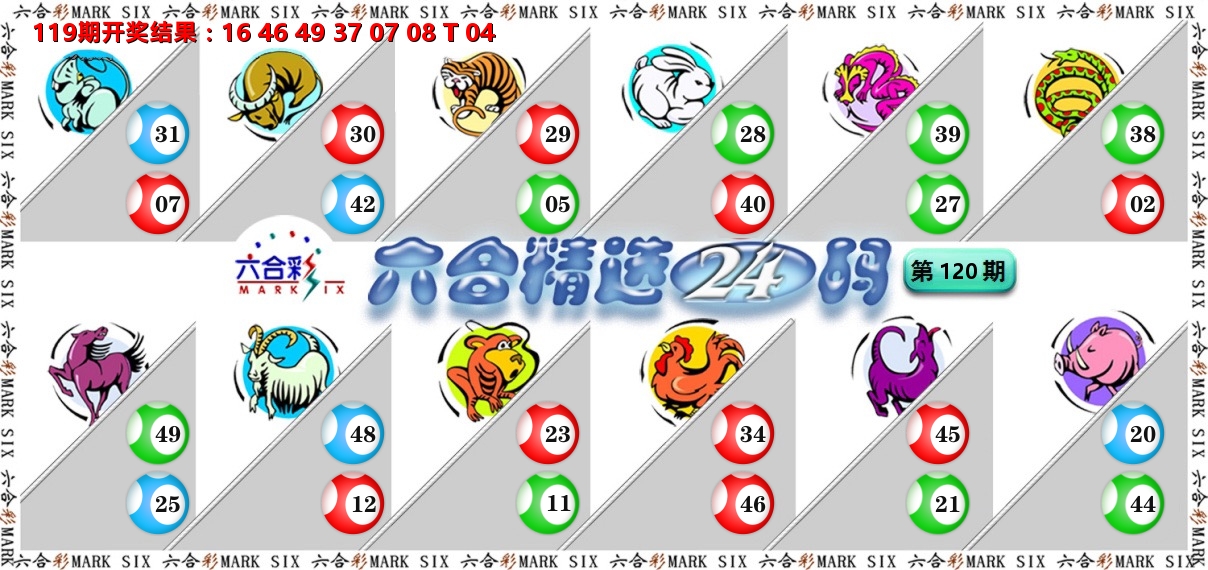 六合精选24码 第120期