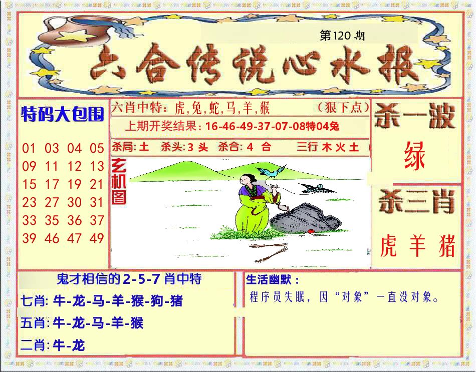 六合传说心水报 第120期