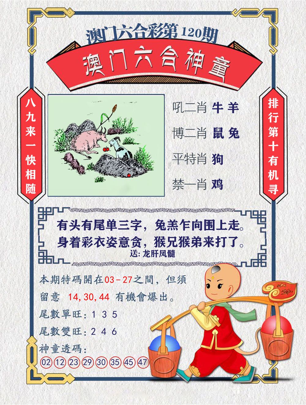 六合神童 第120期