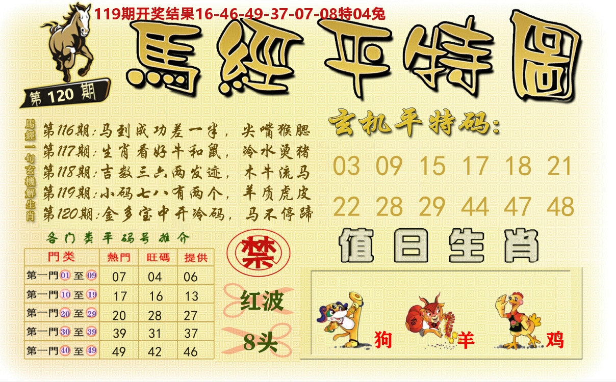 澳门平特图 第120期