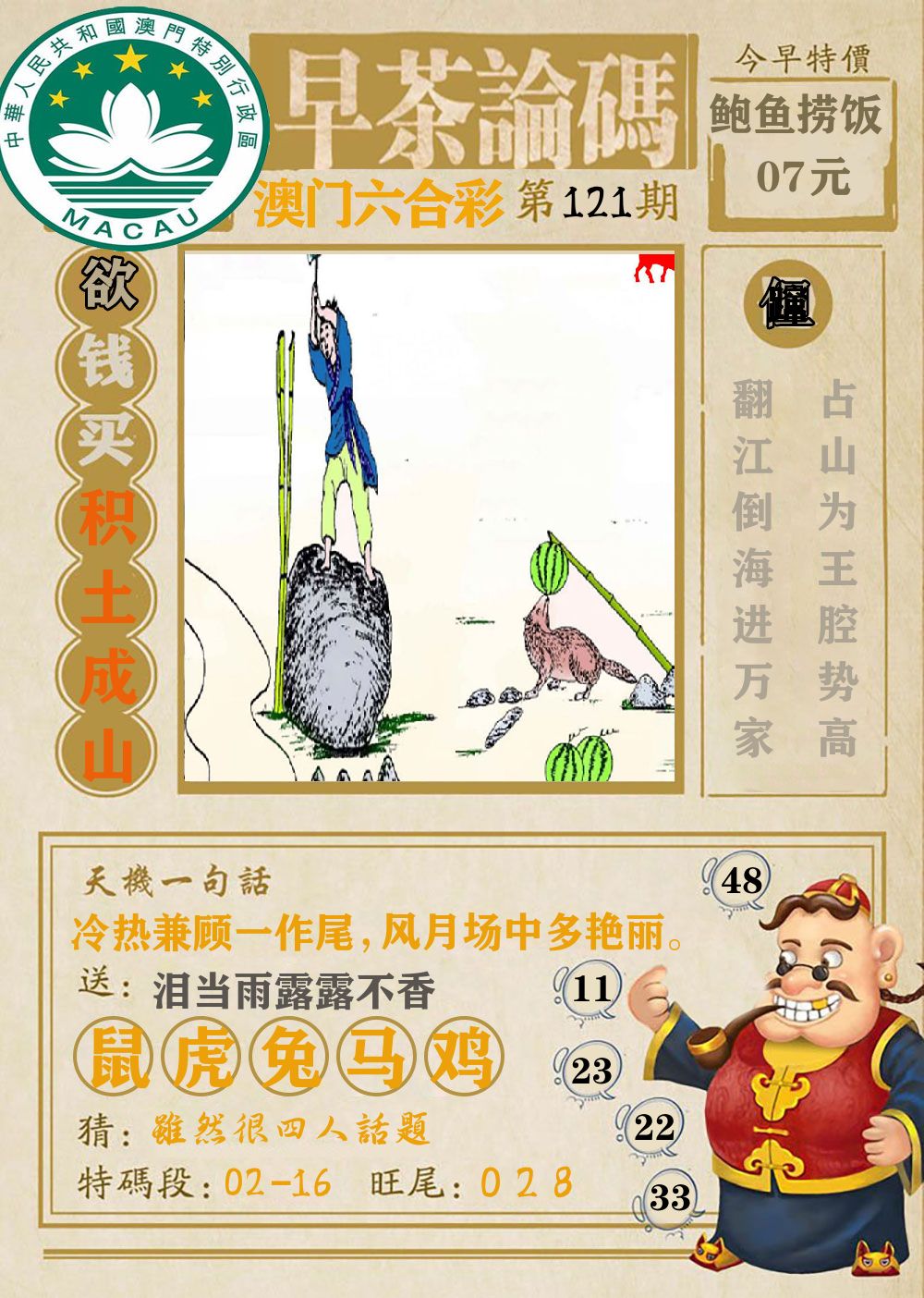 早茶论码 第121期