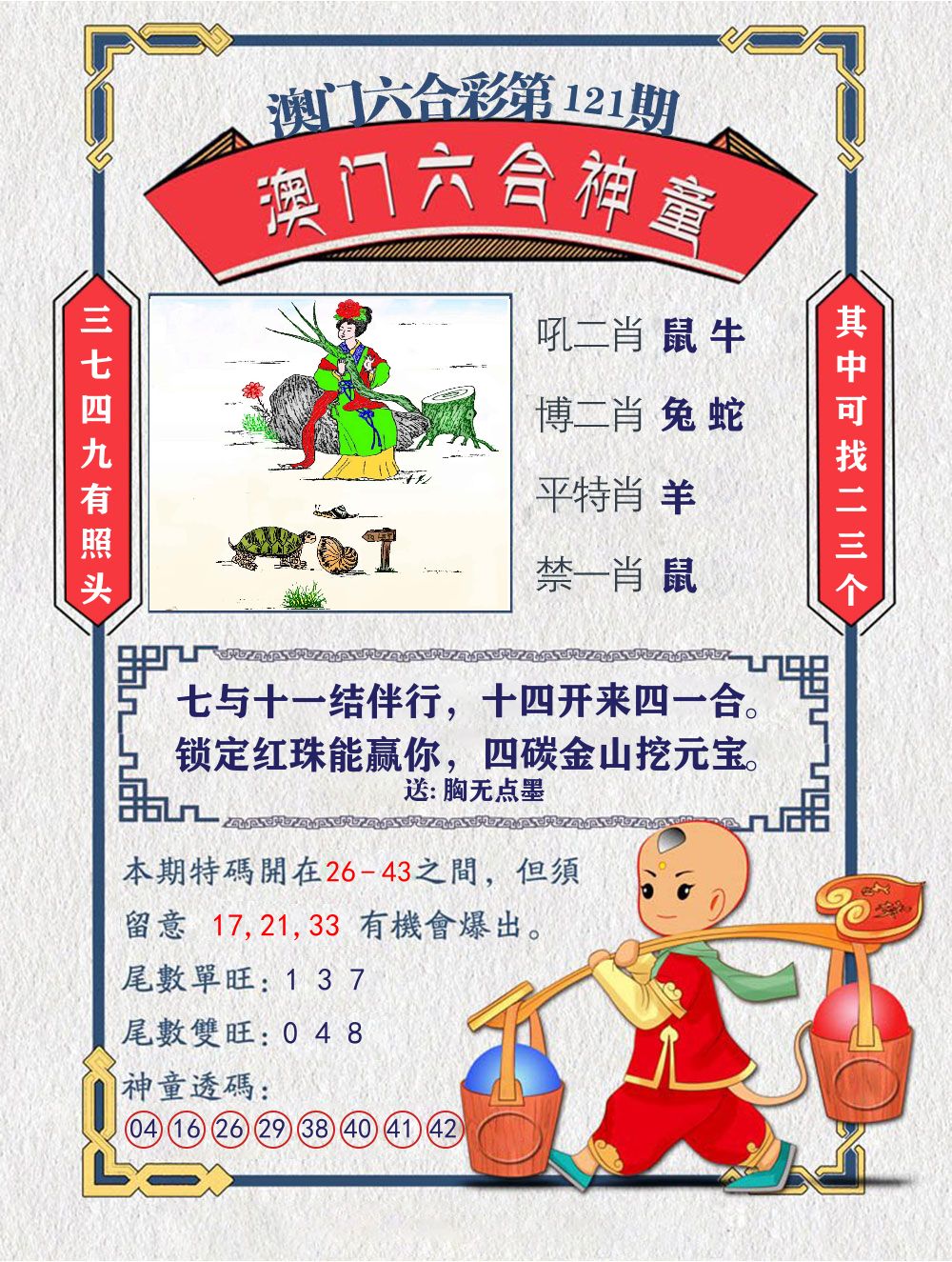 六合神童 第121期