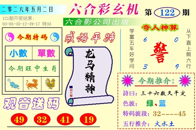 澳门六合玄机 第122期