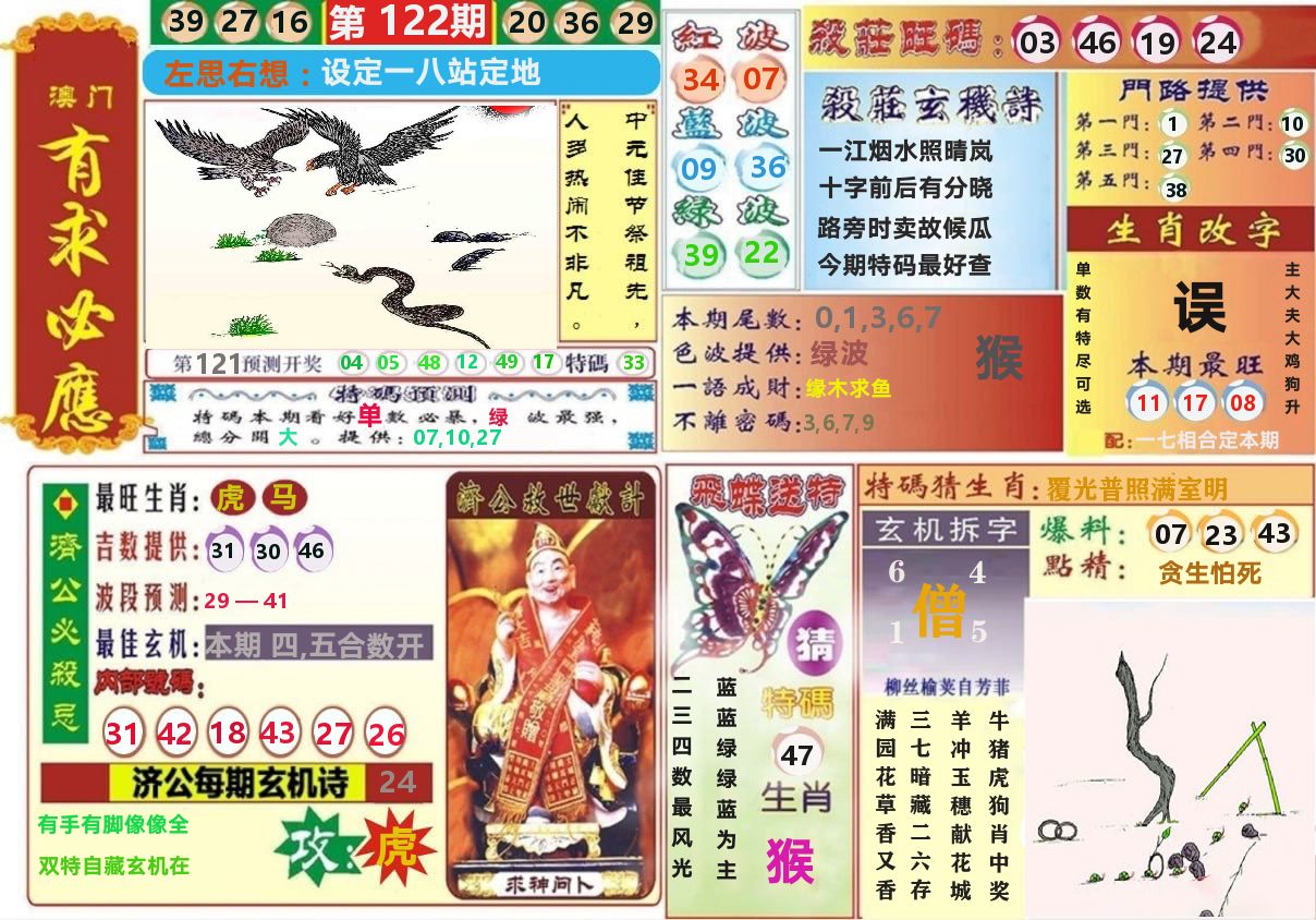 澳门有求必应 第122期