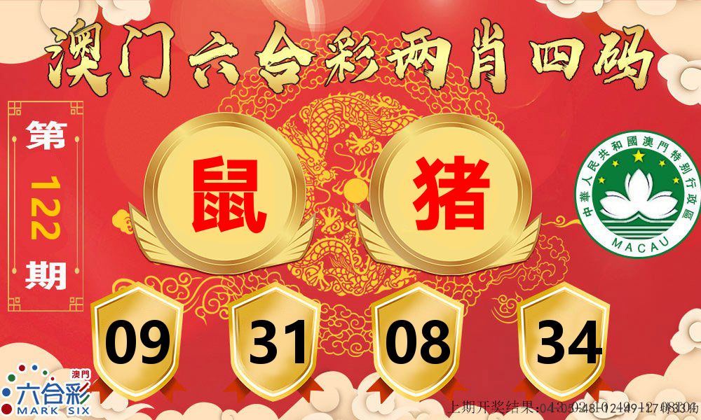 澳门两肖四码 第122期