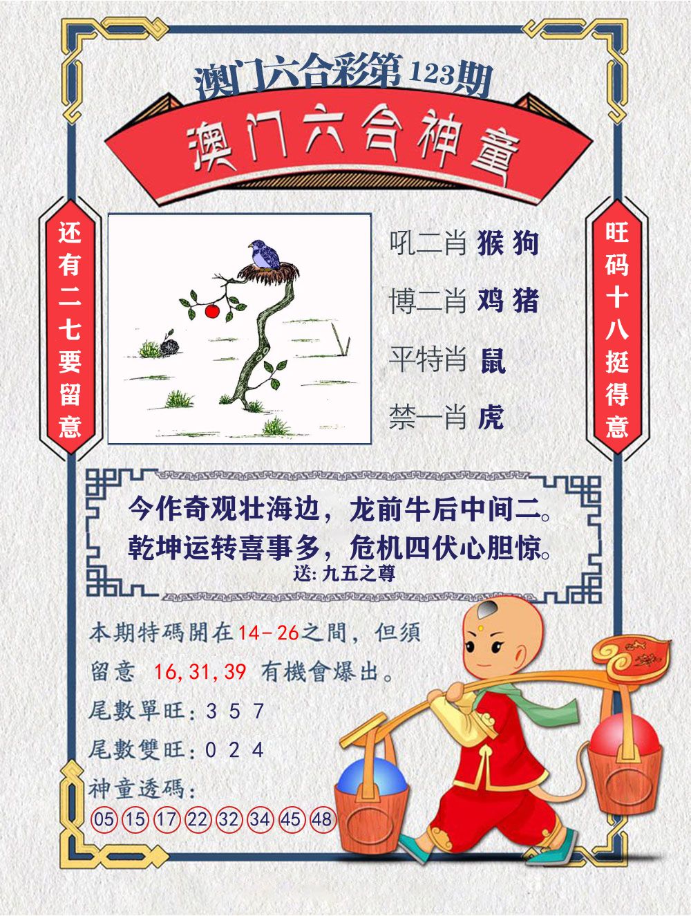 六合神童 第123期