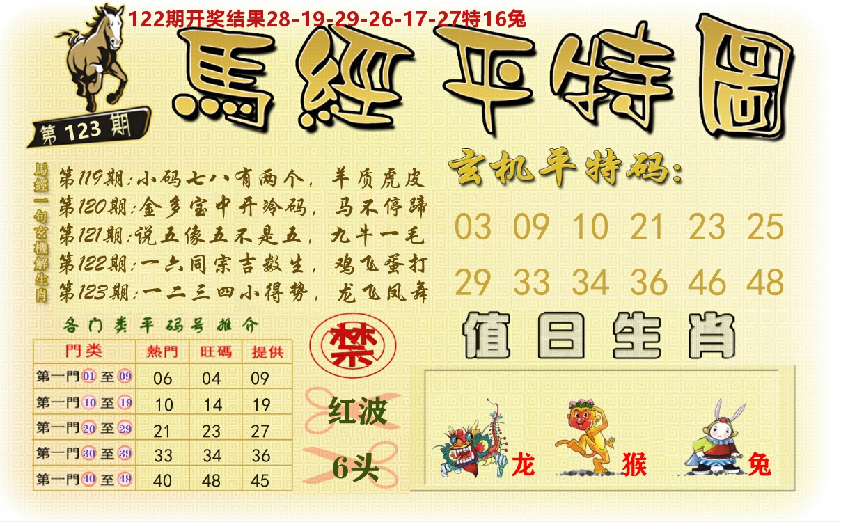澳门平特图 第123期