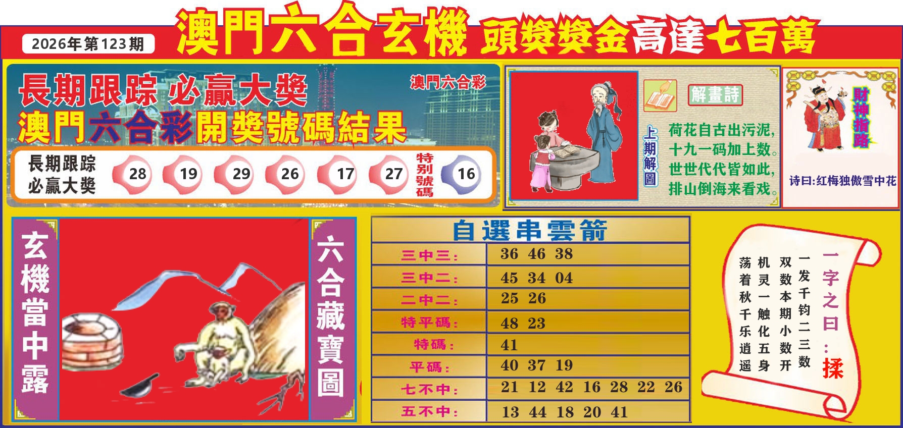 七星彩图C 第123期