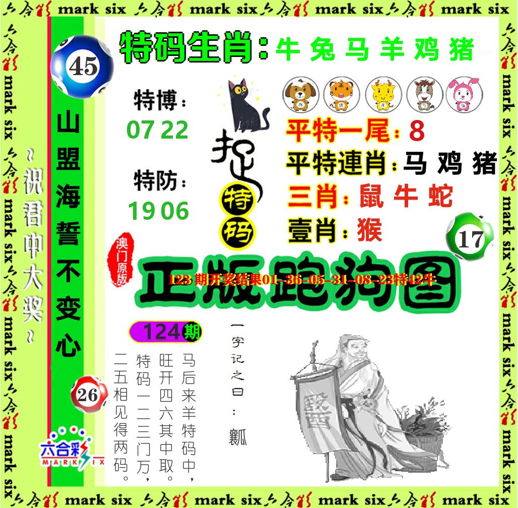 正版跑狗图 第124期