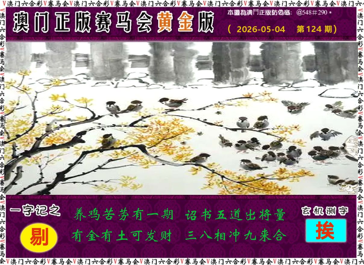 赛马会黄金版 第124期