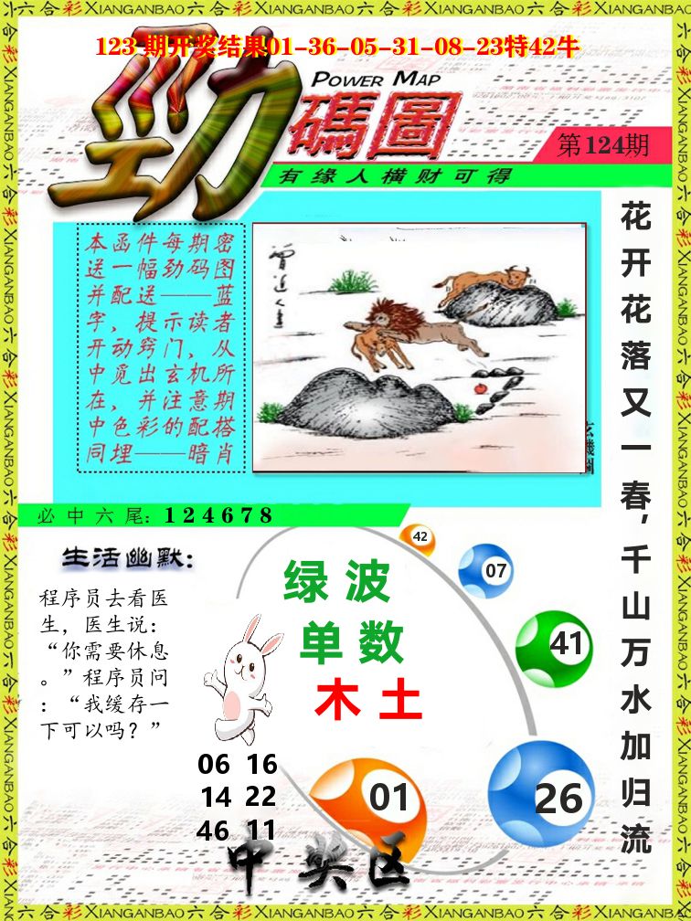 劲码图 第124期