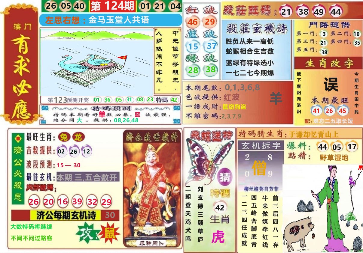 澳门有求必应 第124期