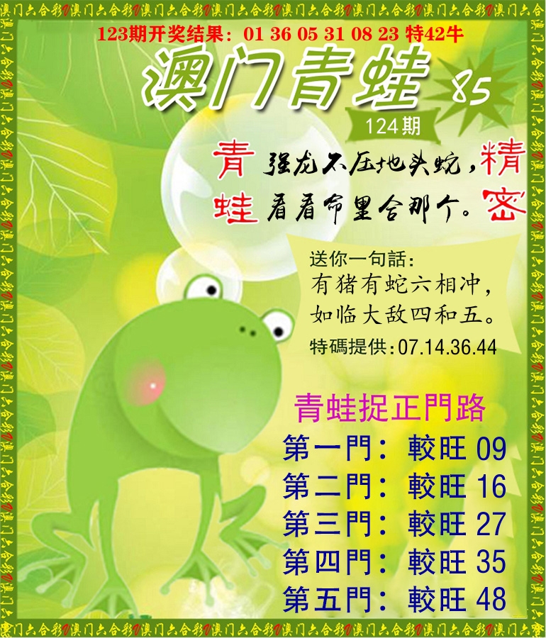 青蛙系列85 第124期
