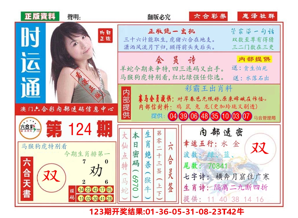 澳门惠泽社群 第124期
