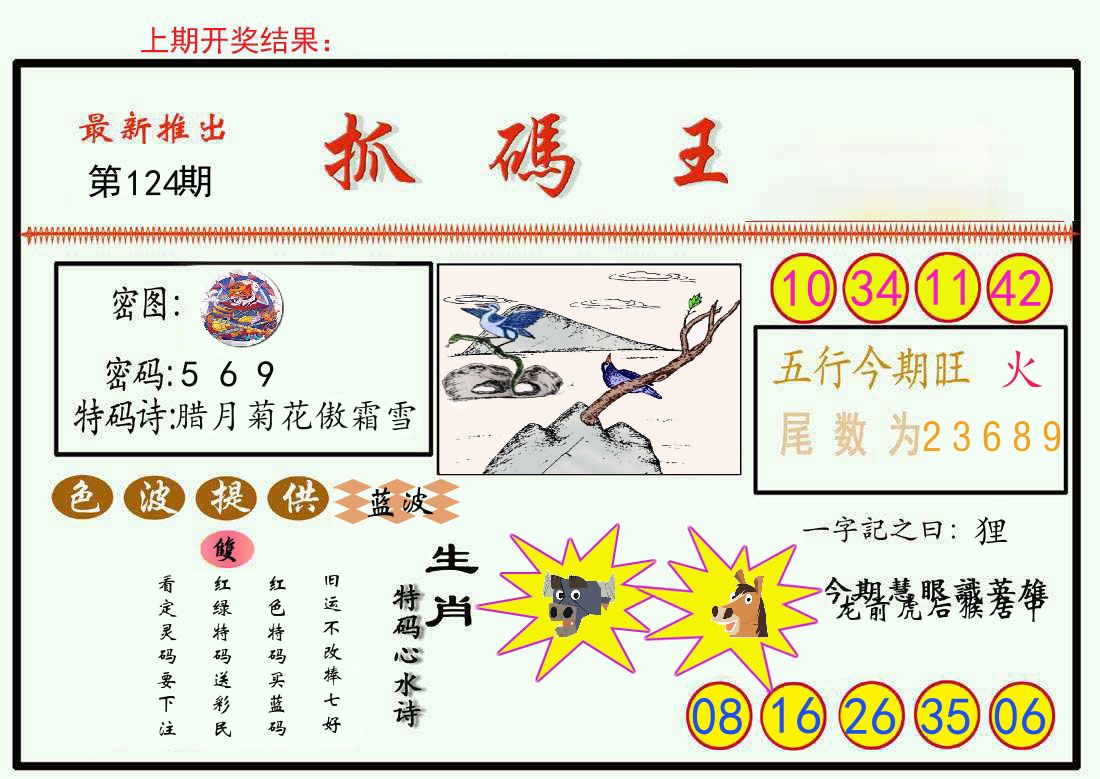 最新抓码王 第124期