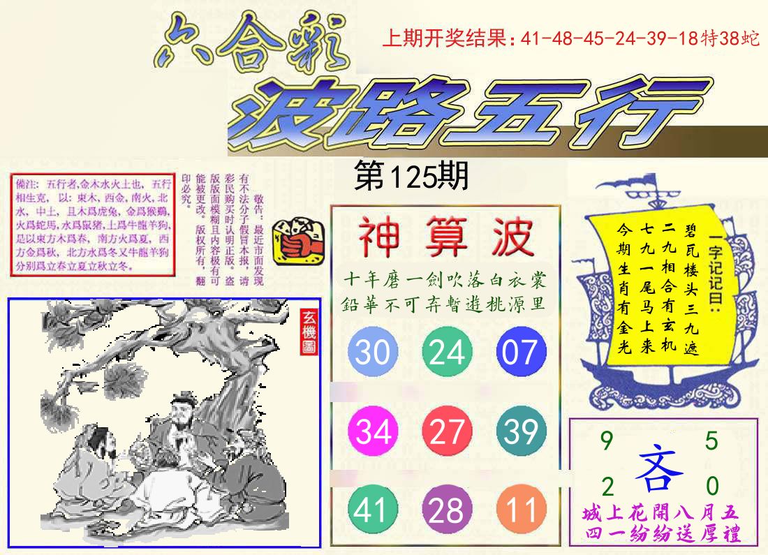 波路五行 第125期