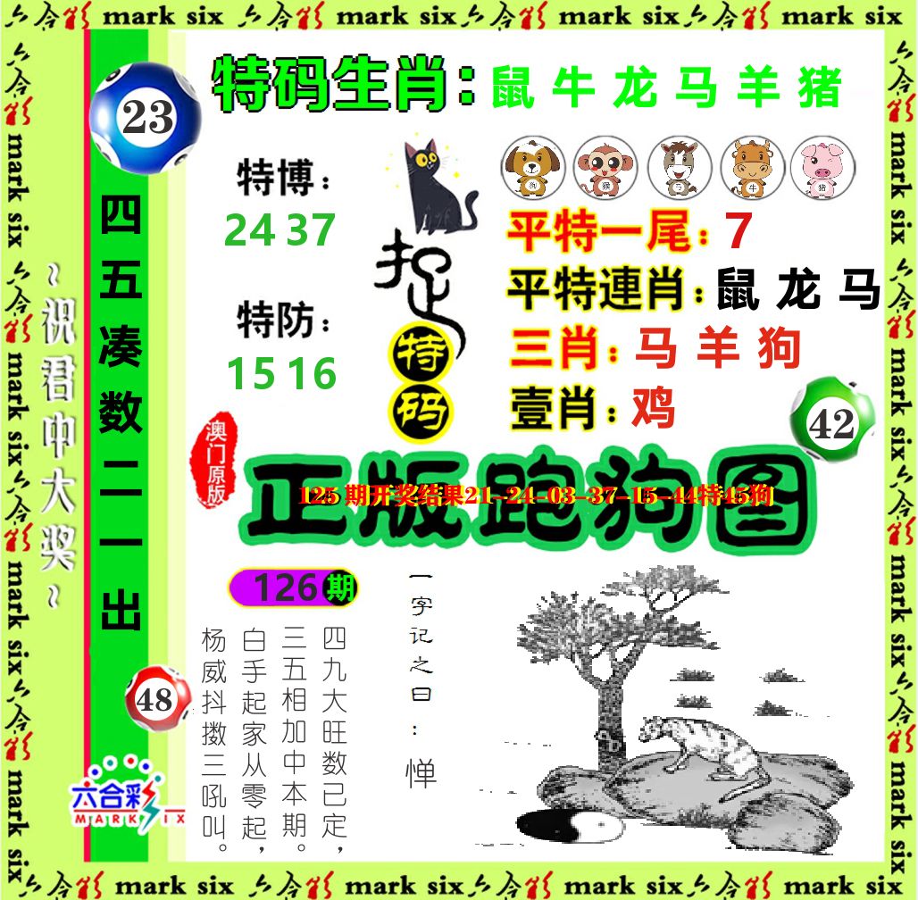 正版跑狗图 第126期