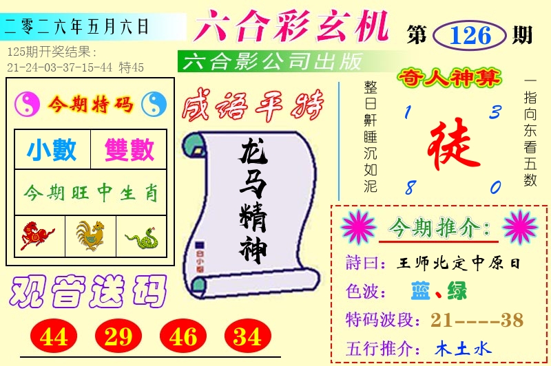 澳门六合玄机 第126期