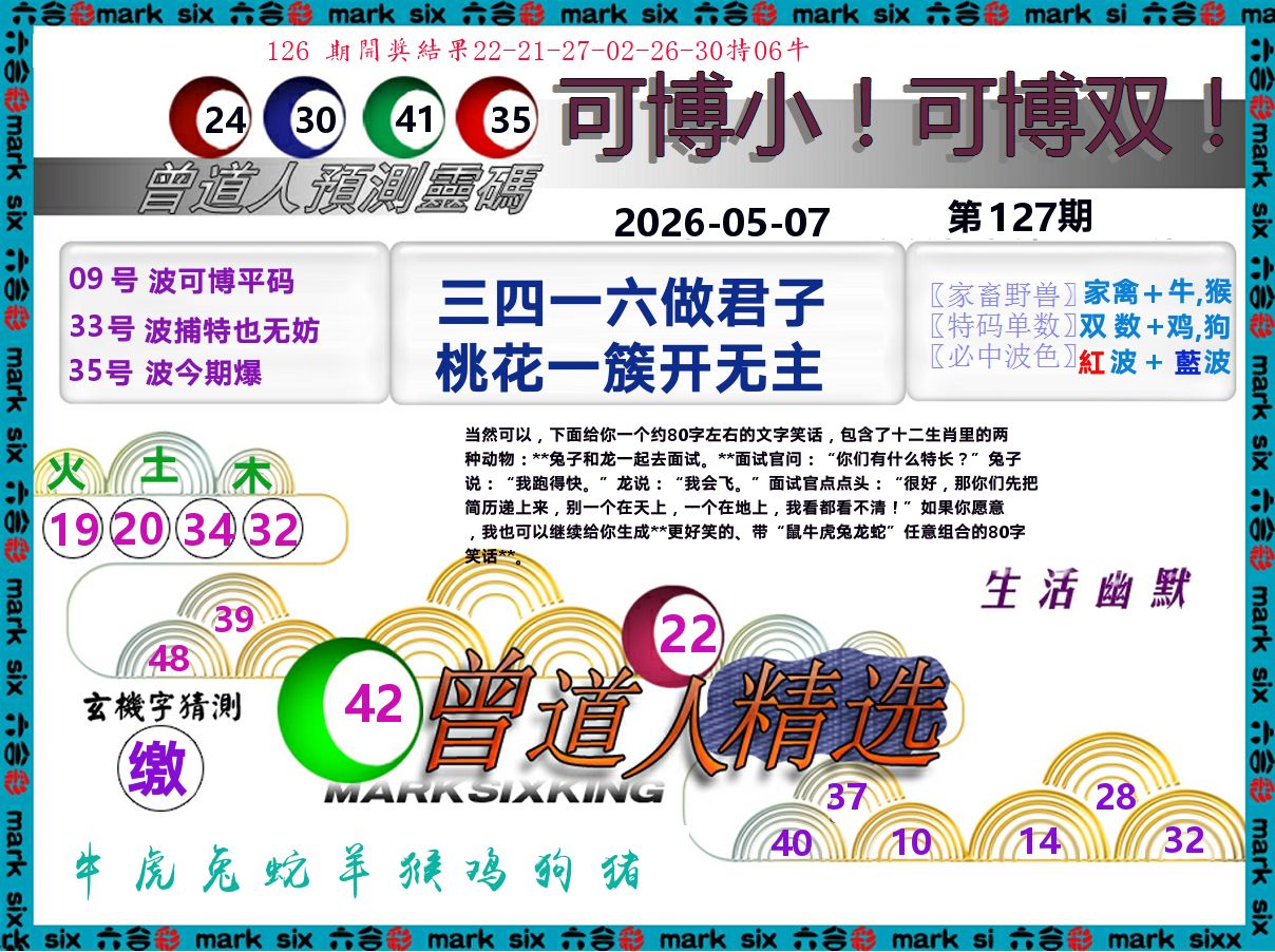 曾道人精选 第127期