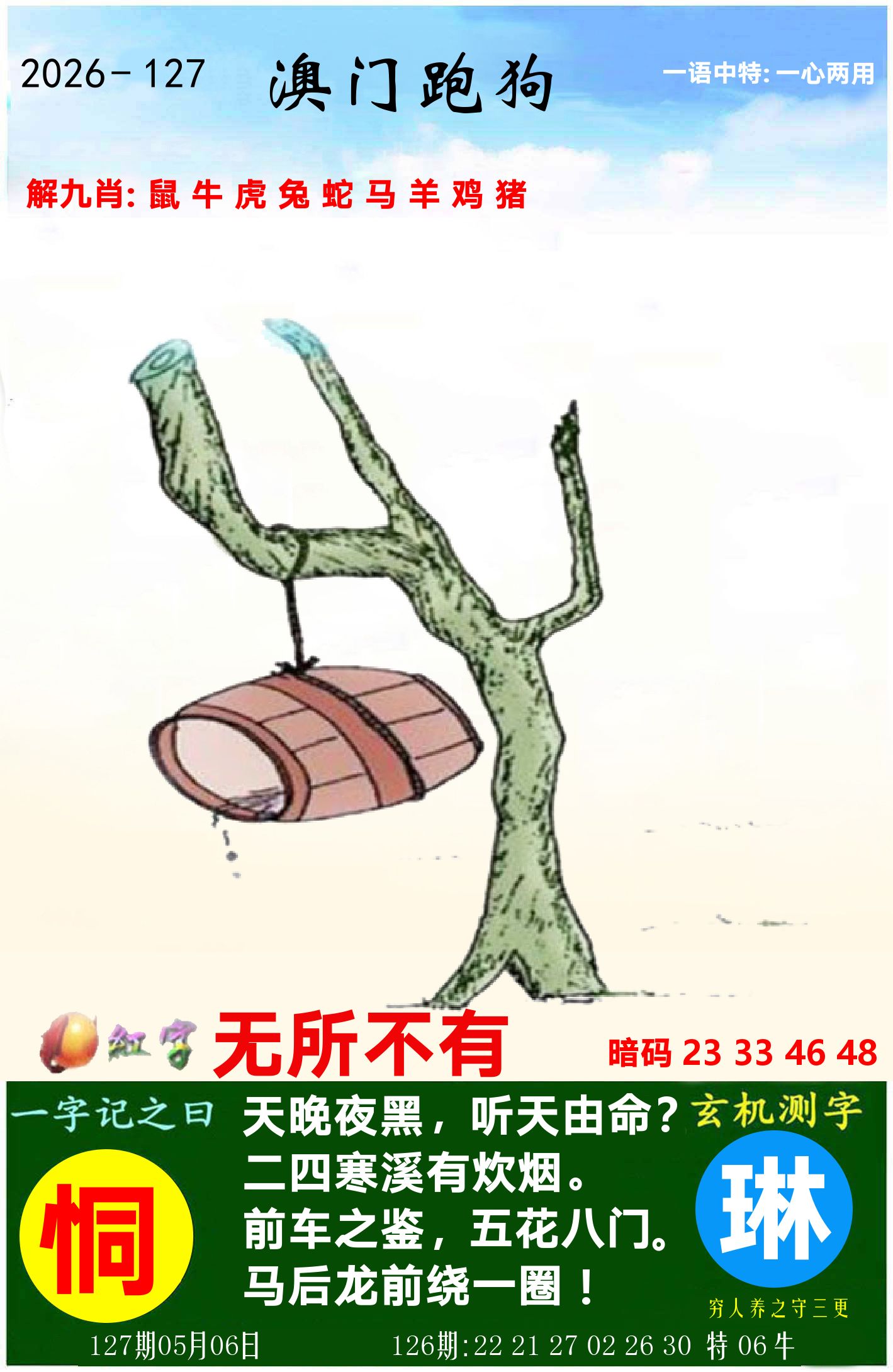 澳门跑狗图 第127期