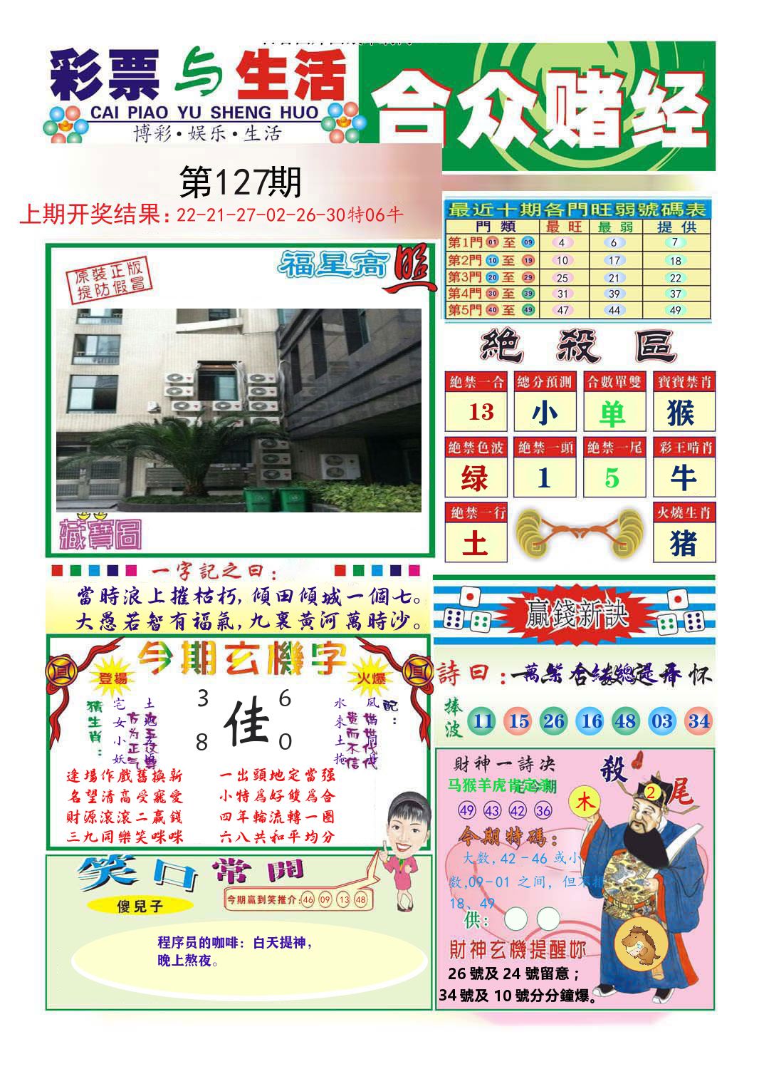 合众赌经 第127期