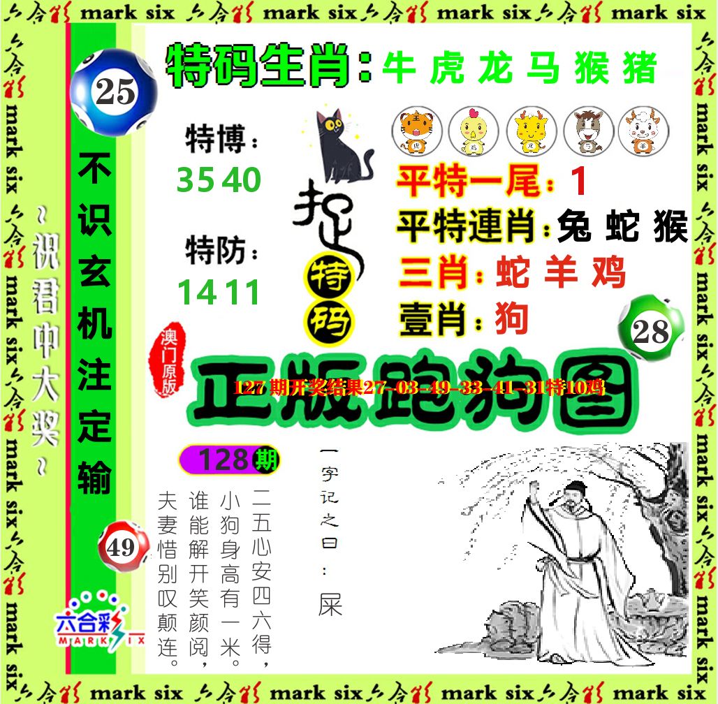 正版跑狗图 第128期