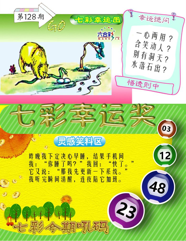 七彩幸运奖 第128期