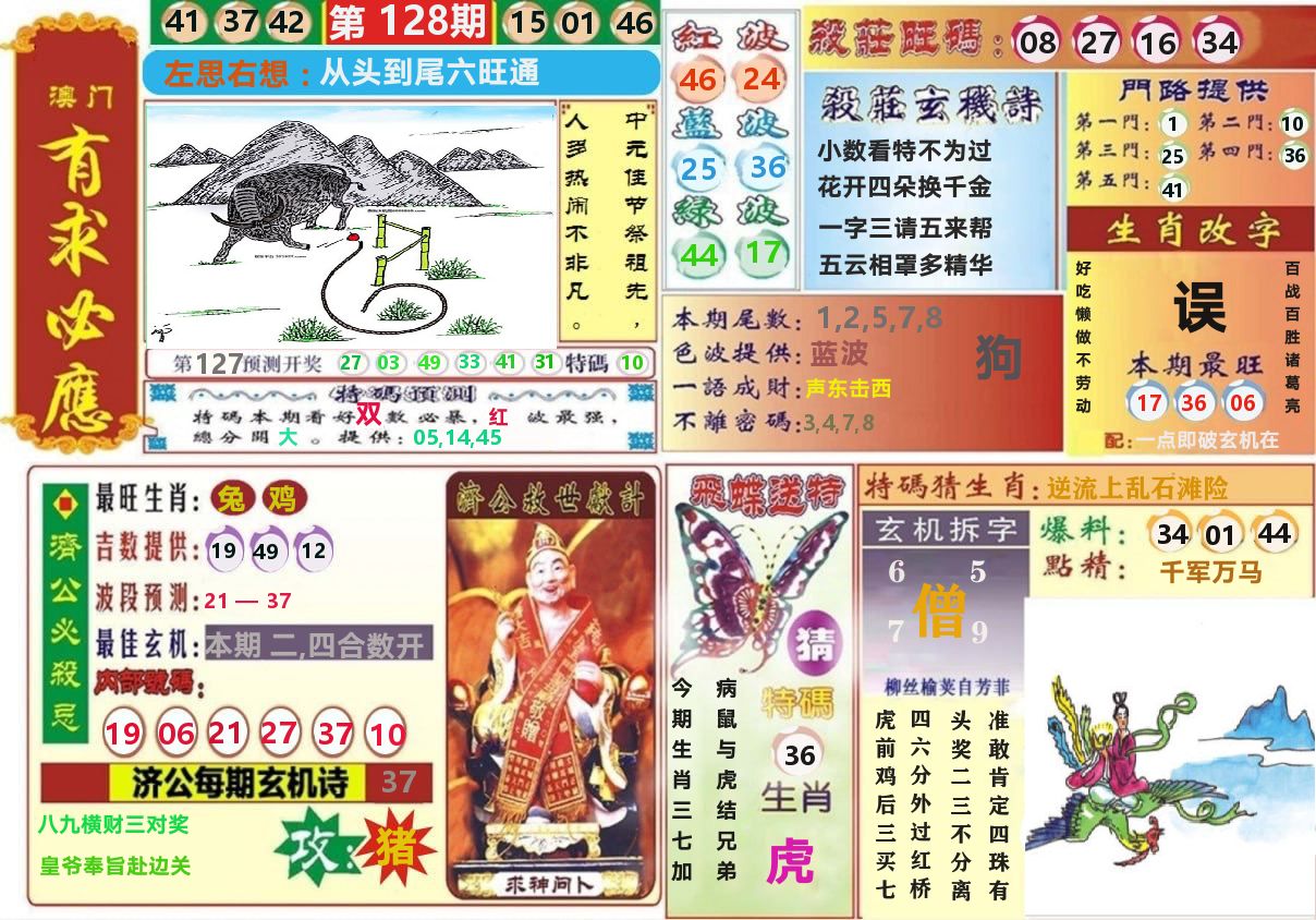 澳门有求必应 第128期
