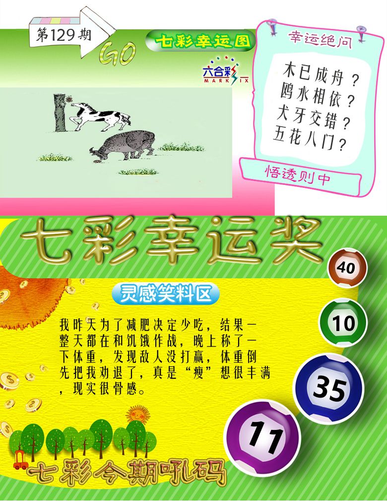 七彩幸运奖 第129期