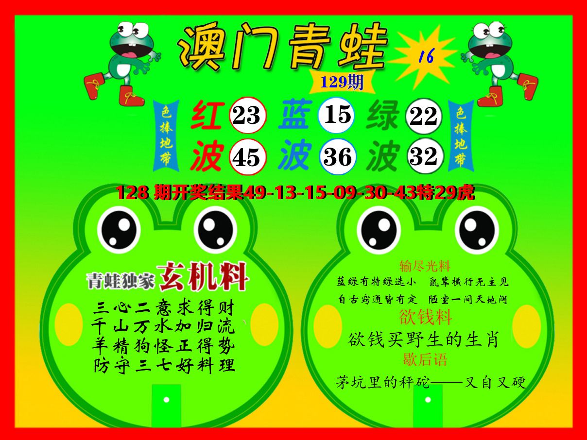 青蛙系列16 第129期