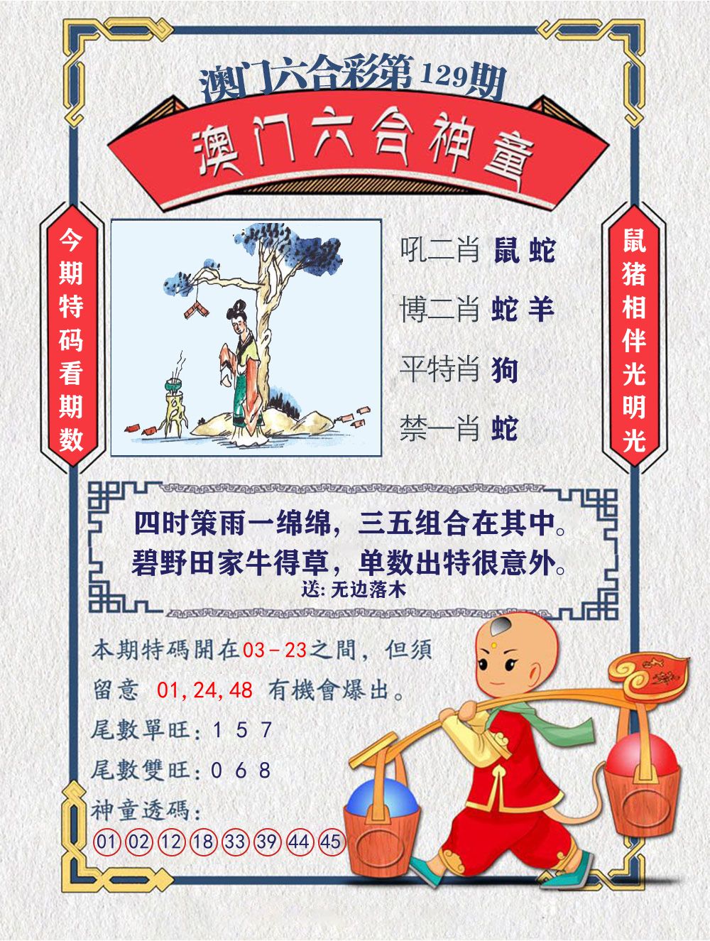 六合神童 第129期