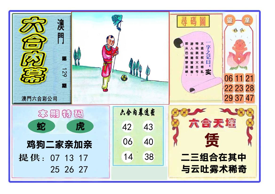 六合内幕 第129期