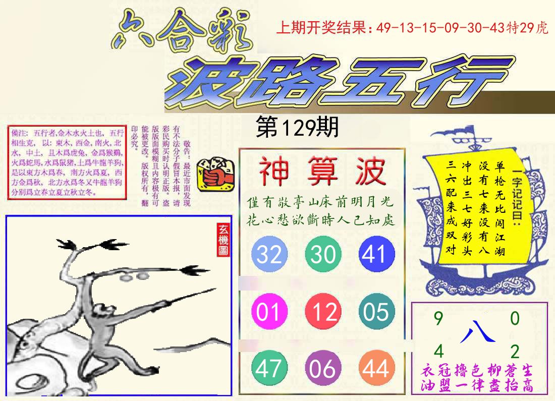 波路五行 第129期
