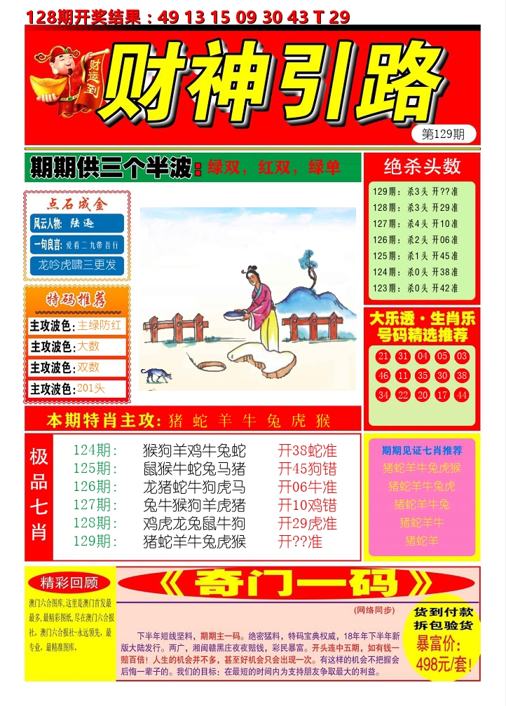财神引路 第129期