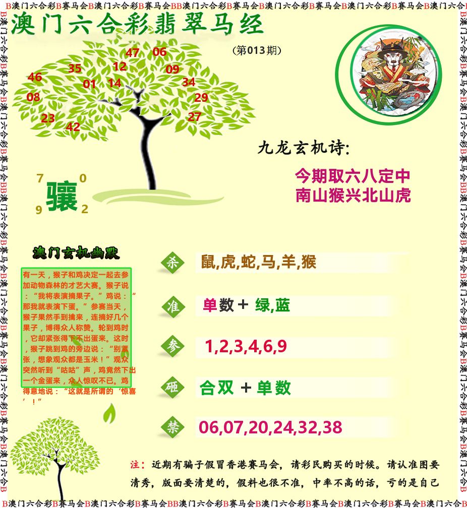 翡翠马经 第13期