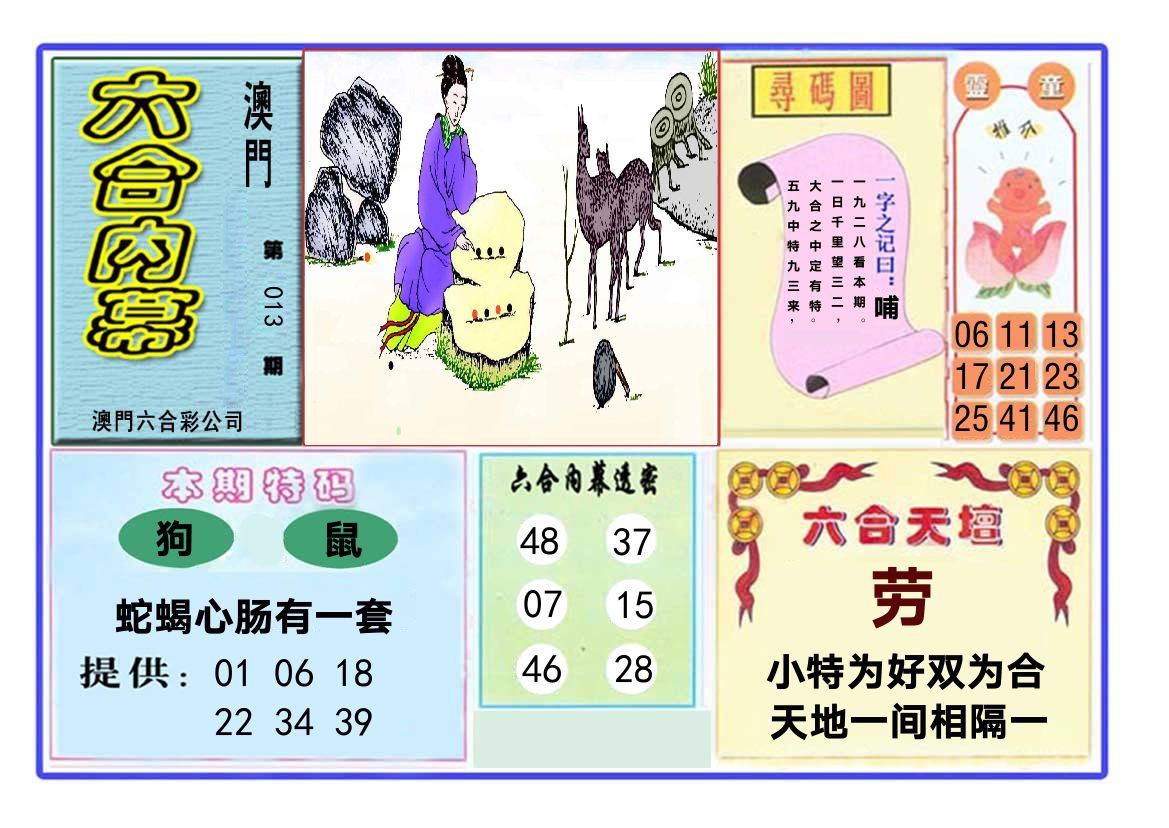 六合内幕 第13期
