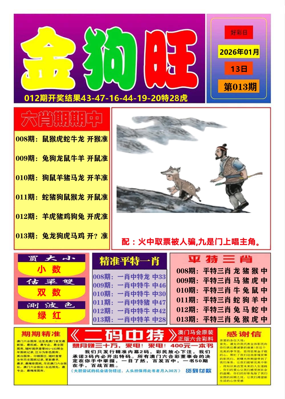 澳门金狗旺A 第13期