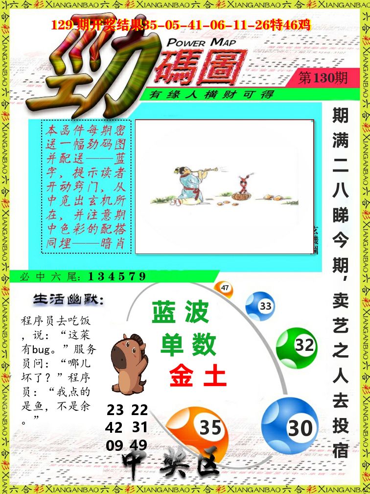 劲码图 第130期