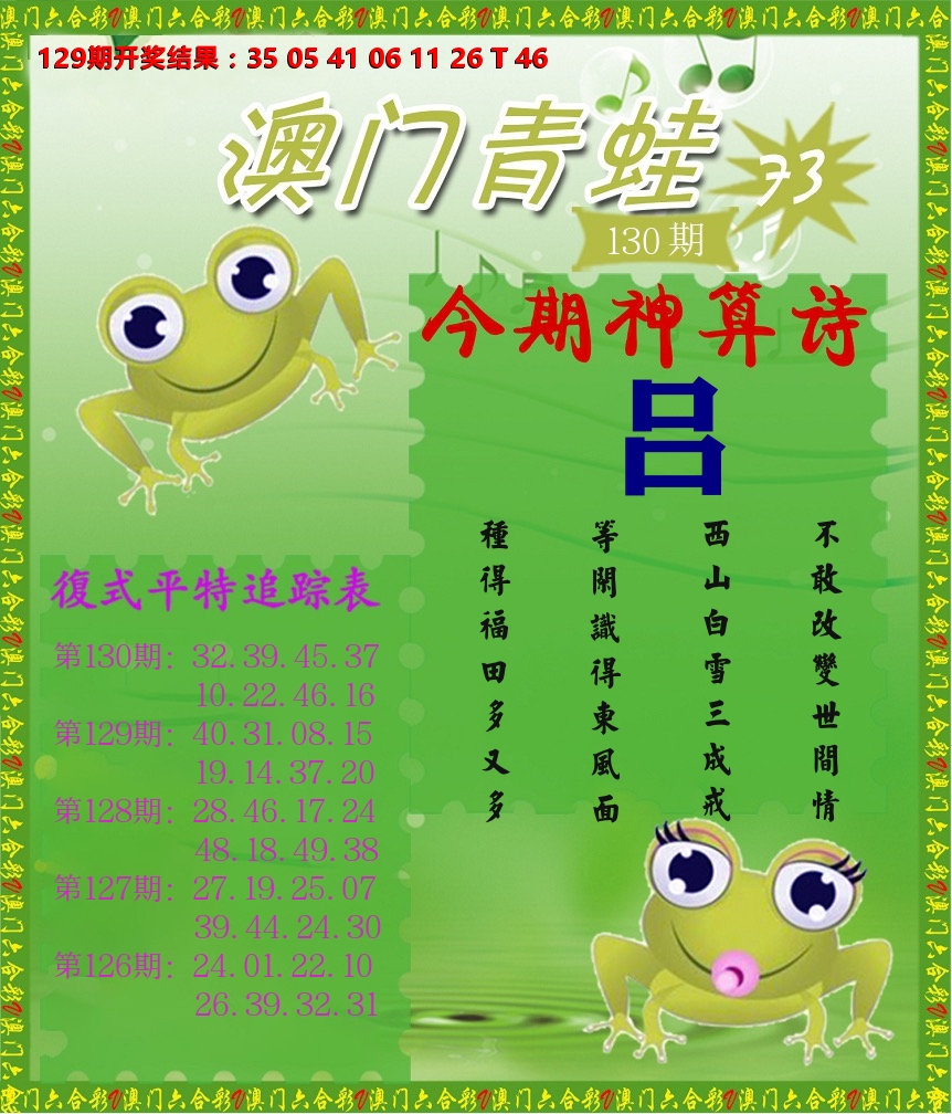 青蛙系列73 第130期