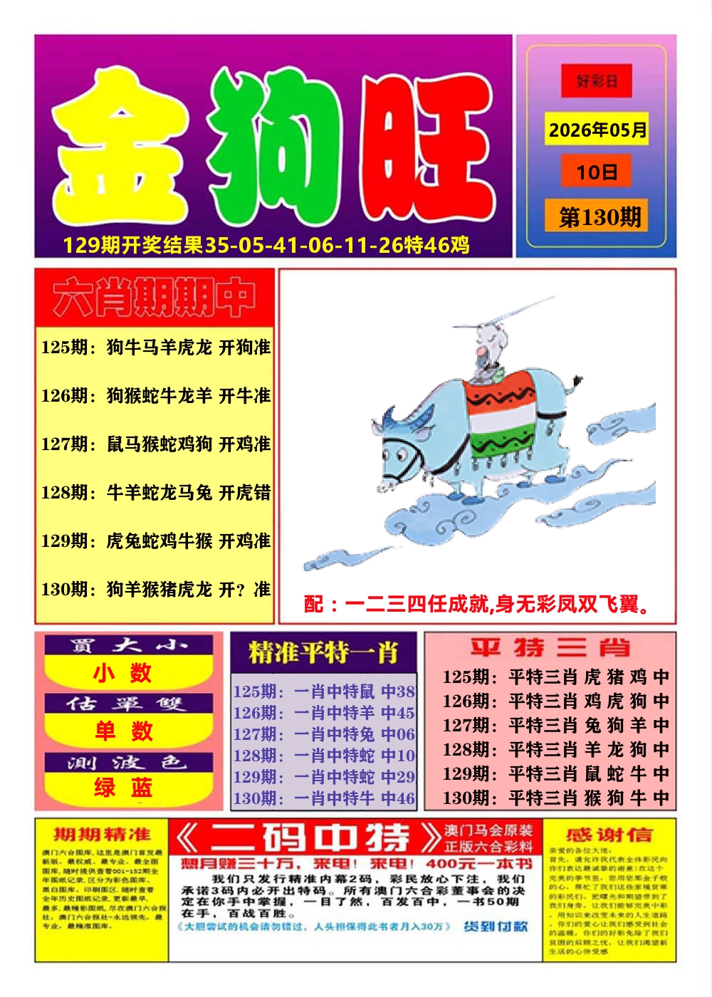 澳门金狗旺A 第130期
