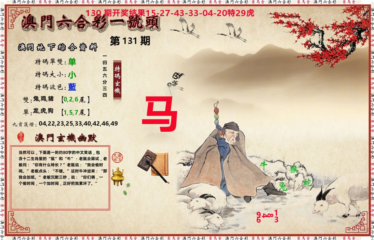 一号头 第131期