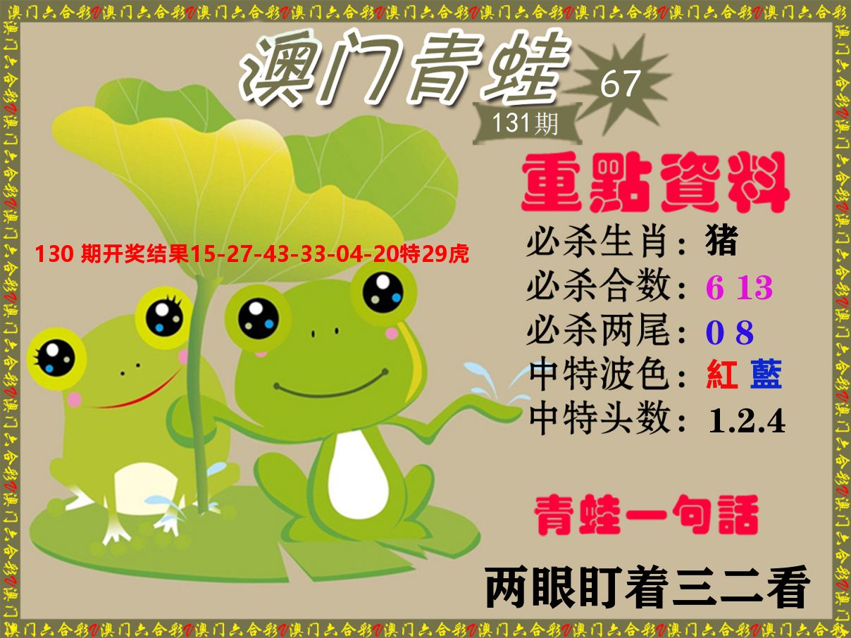 青蛙系列67 第131期