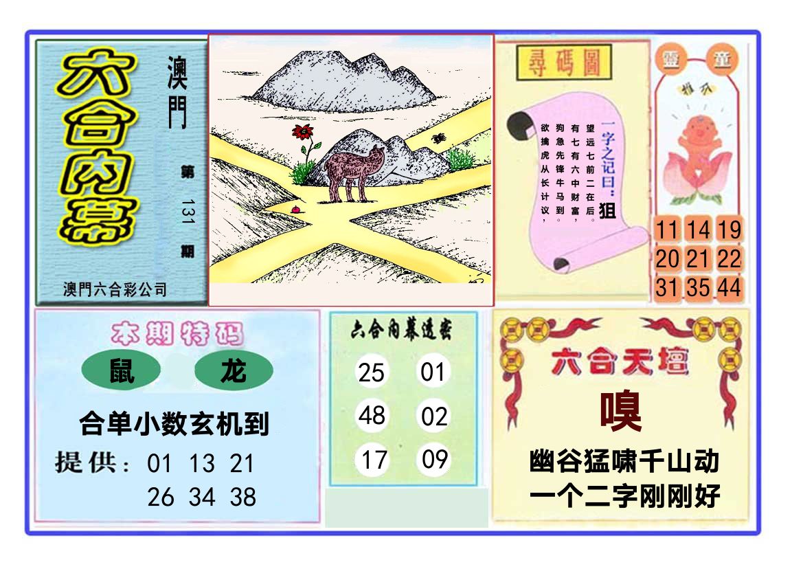 六合内幕 第131期