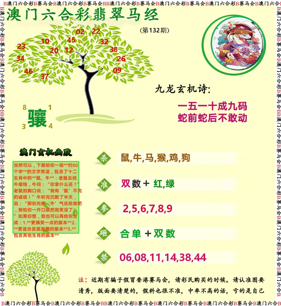 翡翠马经 第132期