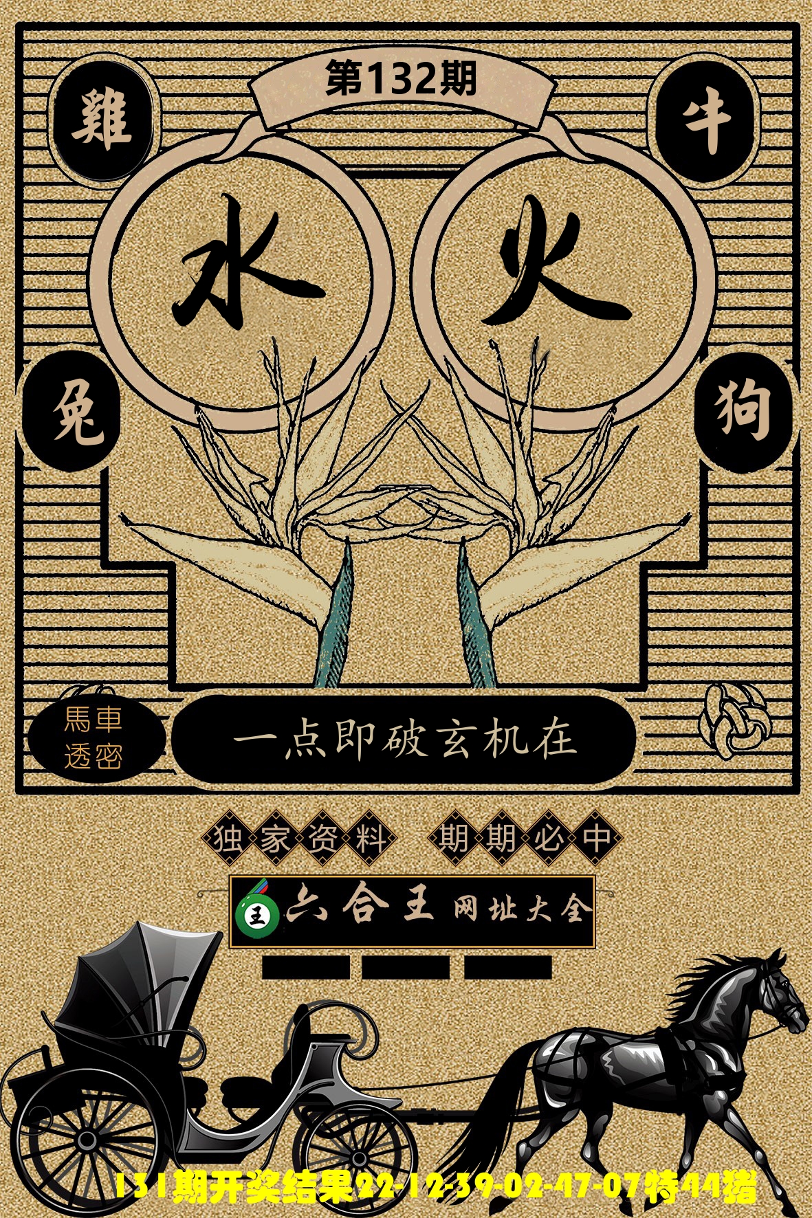 六合王马车透密 第132期