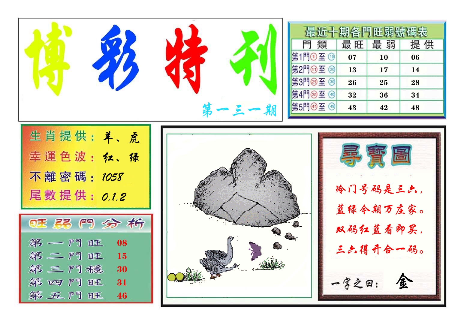 博彩特刊 第132期