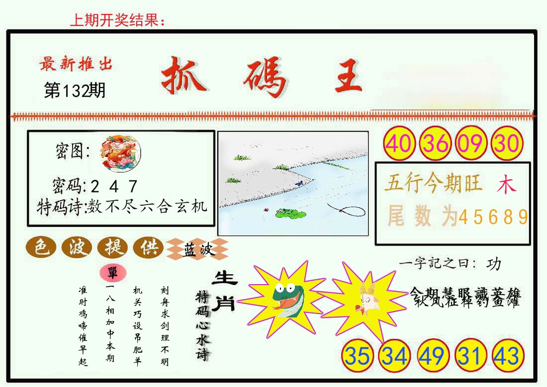 最新抓码王 第132期