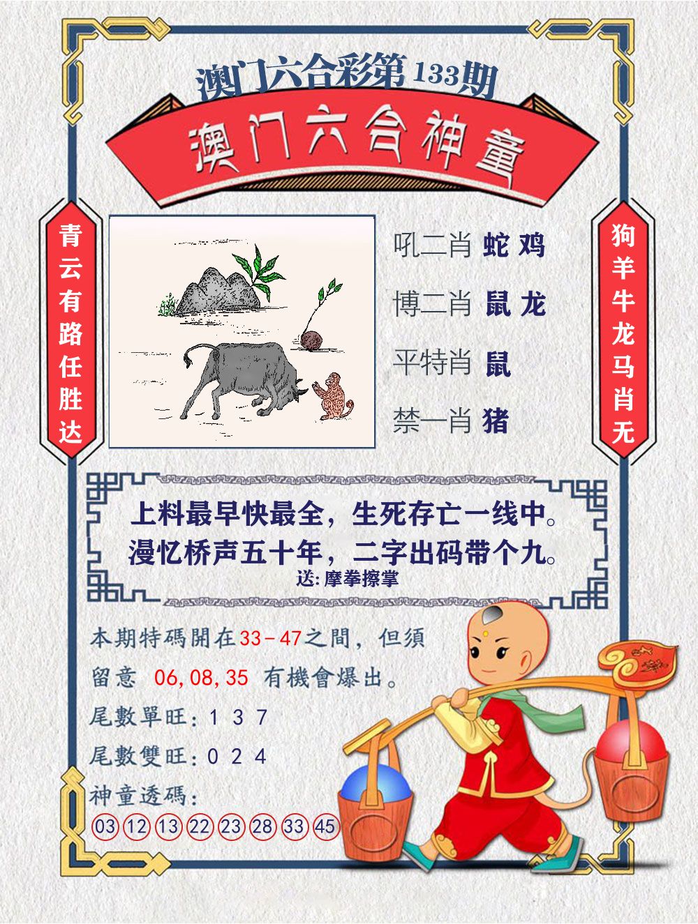 六合神童 第133期