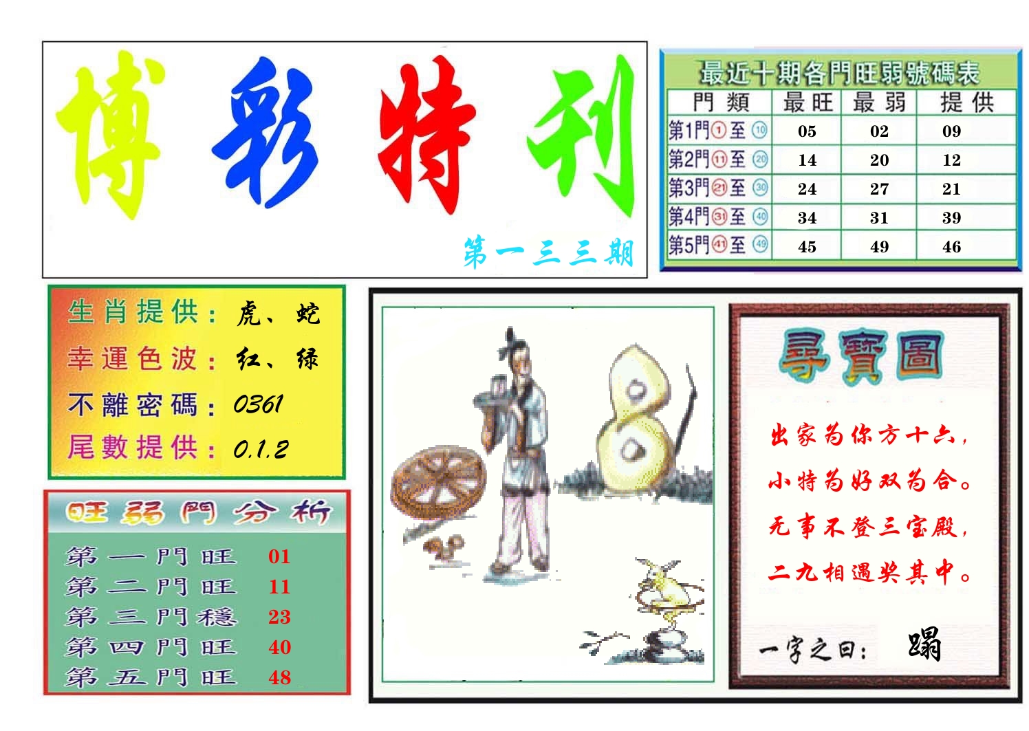 博彩特刊 第134期